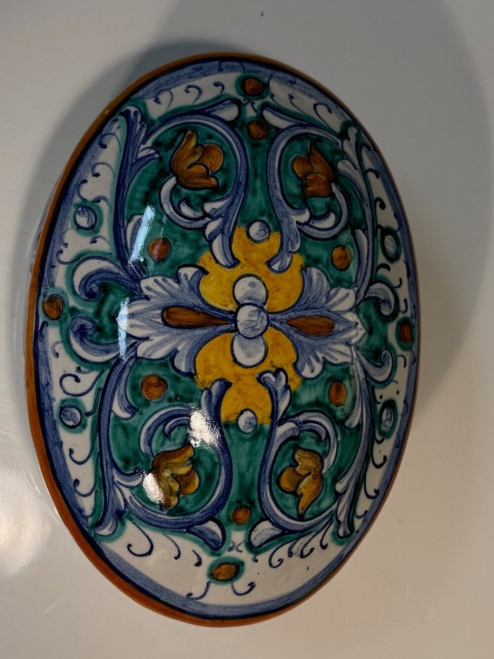 Italian Hand Painted Jewelry Box -  signed